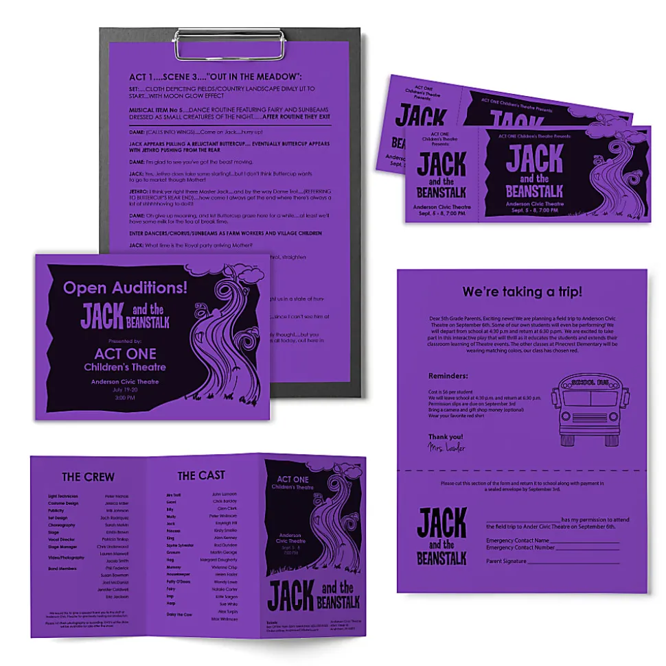 Astrobrights® Color Multi-Use Printer & Copy Paper, 1 Ream, Gravity Grape, Letter (8.5" x 11"), 500 Sheets Per Ream, 24 Lb, 94 Brightness