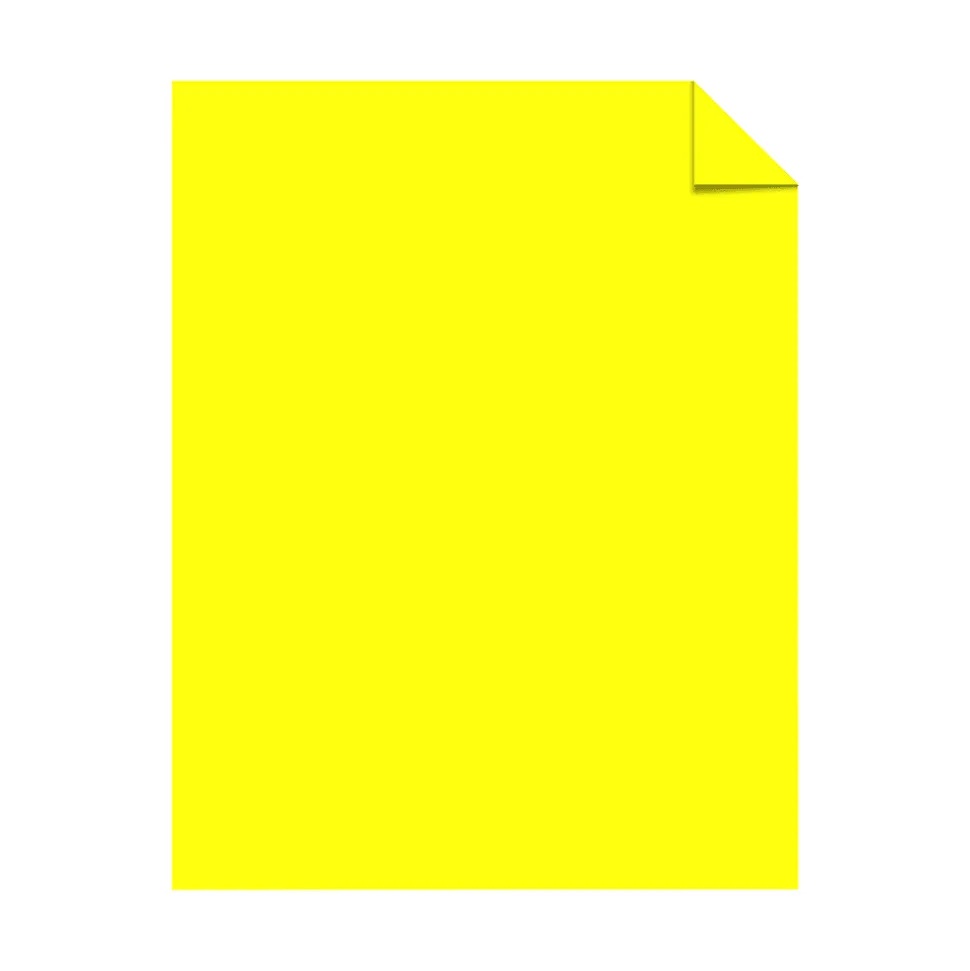 Astrobrights® Color Multi-Use Printer & Copy Paper, 1 Ream, Lift-Off Lemon, Letter (8.5" x 11"), 500 Sheets Per Ream, 24 Lb, 94 Brightness