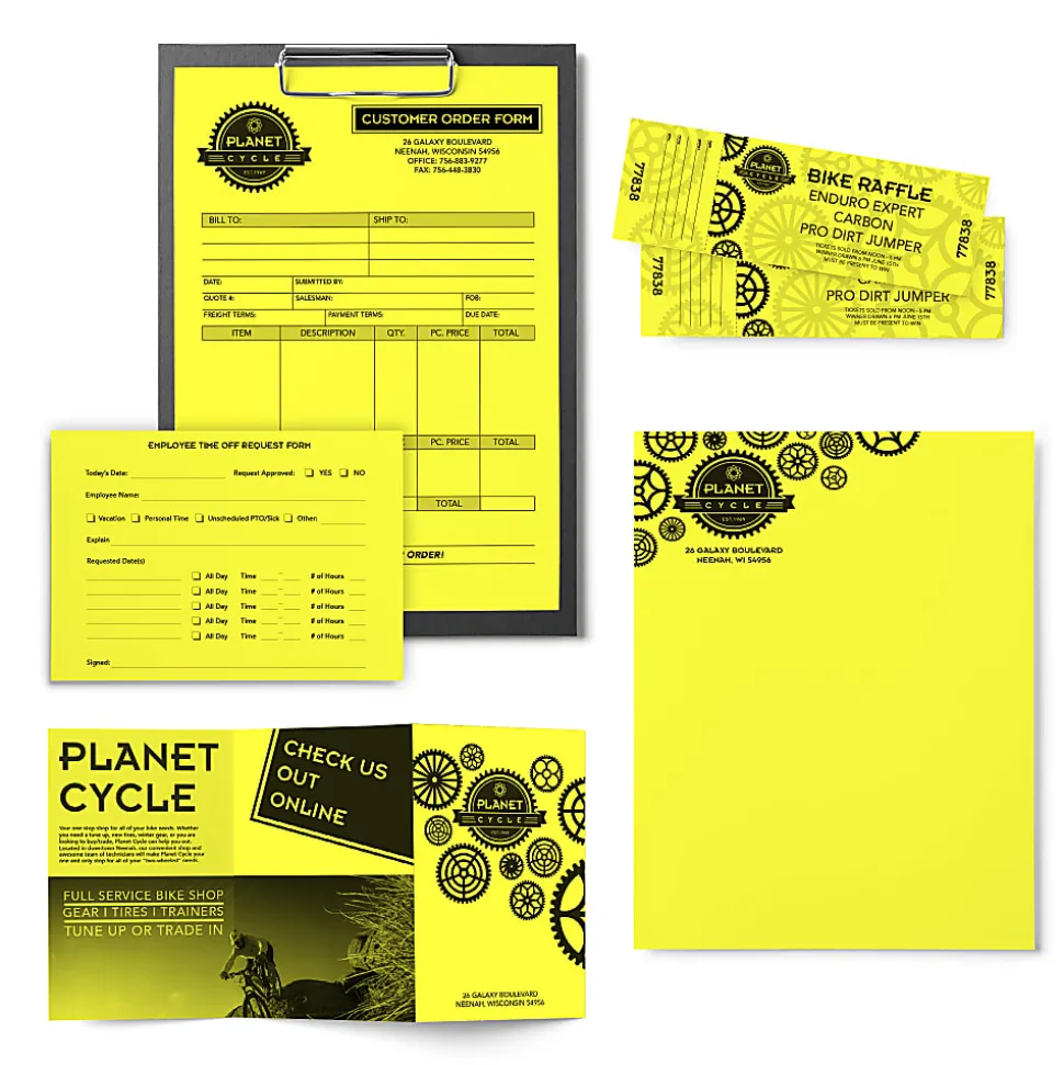 Astrobrights® Color Multi-Use Printer & Copy Paper, 1 Ream, Lift-Off Lemon, Letter (8.5" x 11"), 500 Sheets Per Ream, 24 Lb, 94 Brightness