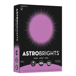 Astrobrights® Color Multi-Use Printer & Copy Paper, 1 Ream, Planetary Purple, Letter (8.5" x 11"), 500 Sheets Per Ream, 24 Lb, 94 Brightness