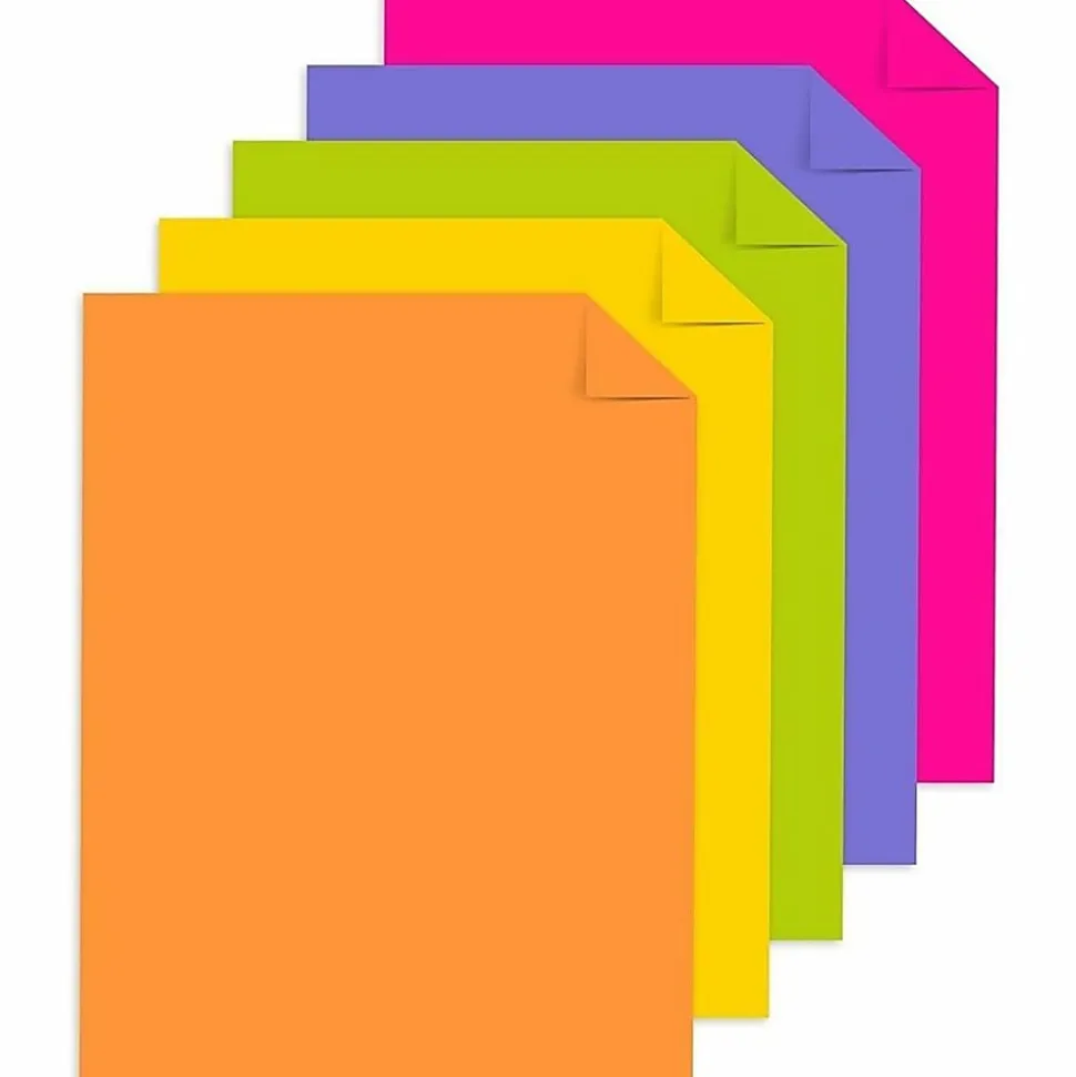 Astrobrights® Color Multi-Use Printer & Copy Paper, 1 Ream, Happy Color Assortment, Letter (8.5" x 11"), 500 Sheets Per Ream, 24 Lb, 94 Brightness