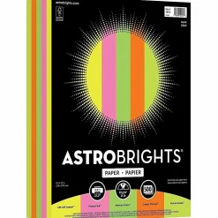 Astrobrights® Color Multi-Use Printer & Copy Paper, 1 Ream, Neon Assortment, Letter (8.5
