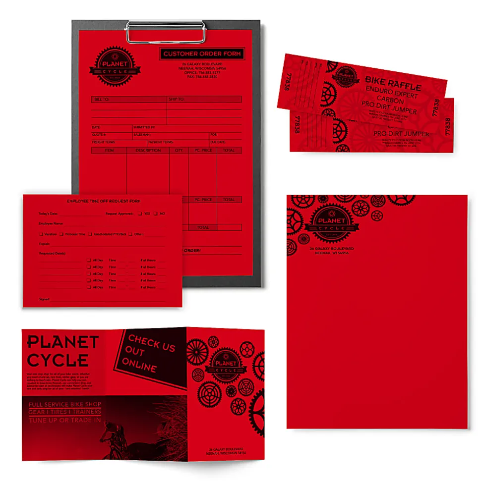 Astrobrights® Color Multi-Use Printer & Copy Paper, 1 Ream, Re-Entry Red, Letter (8.5" x 11"), 500 Sheets Per Ream, 24 Lb, 94 Brightness