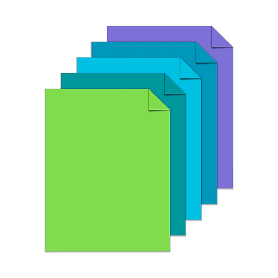 Astrobrights® Color Multi-Use Printer & Copy Paper, 1 Ream, Cool Assortment, Letter (8.5" x 11"), 500 Sheets Per Ream, 24 Lb, 94 Brightness