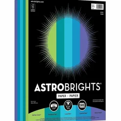 Astrobrights® Color Multi-Use Printer & Copy Paper, 1 Ream, Cool Assortment, Letter (8.5