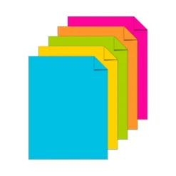 Astrobrights Color Paper, 8-1/2" x 11", Â Bright Assortment, Total Qty 100