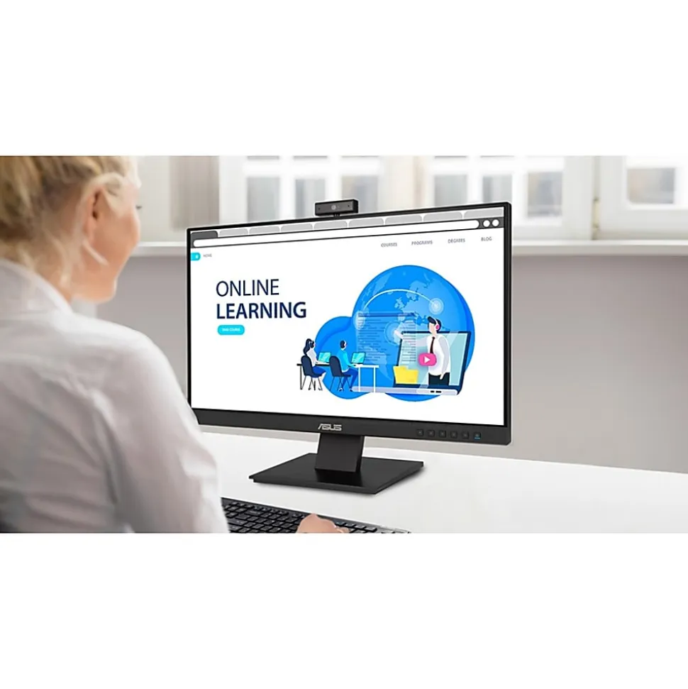 Asus BE24EQK 24" Class Webcam Full HD LCD Monitor - 16:9 - Black - 23.8" Viewable - In-plane Switching (IPS) Technology - BE24EQK