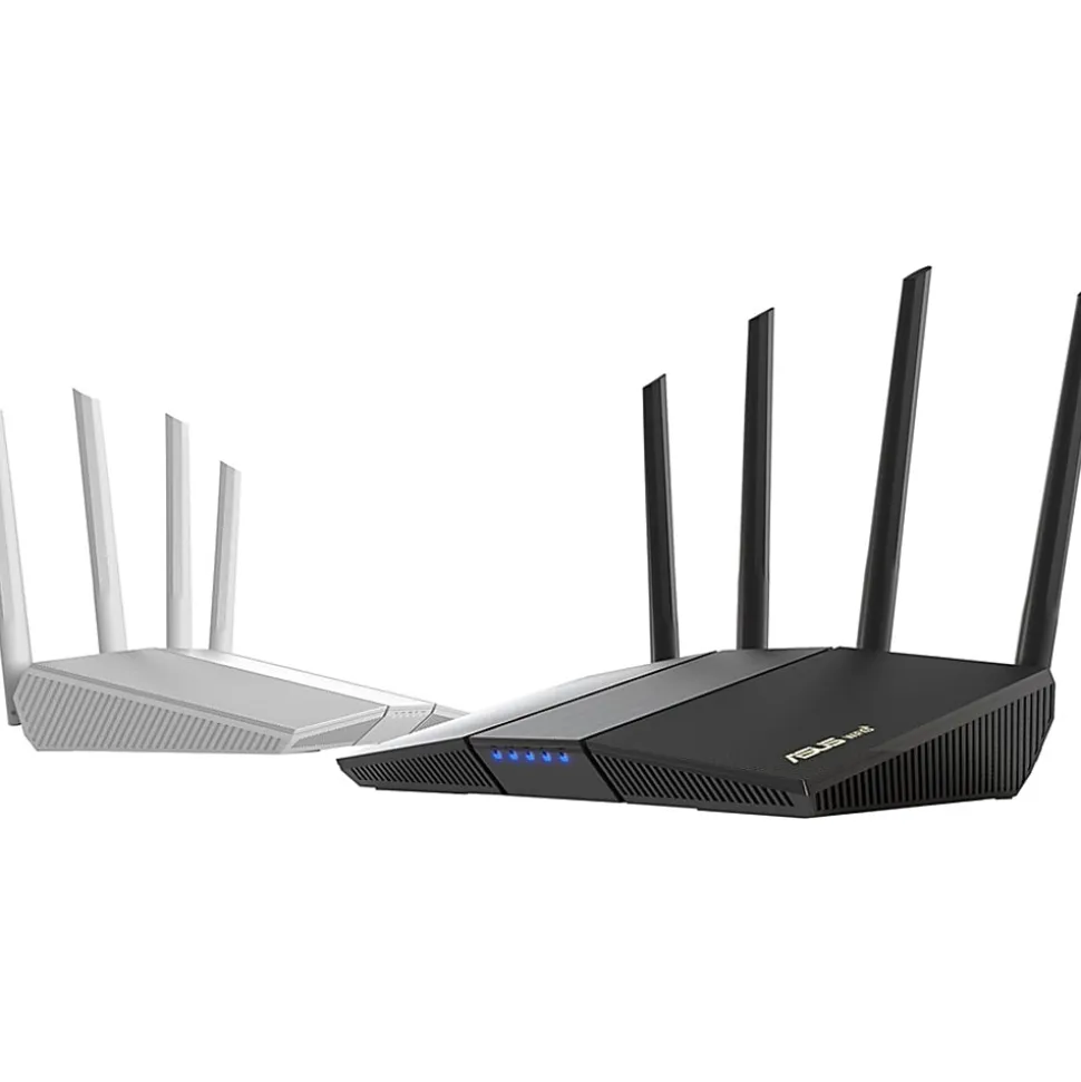 ASUS RT-AX55 AX1800 Dual-Band WiFi-6 Gigabit Router, White
