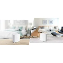 Asus ZenWiFi ET8 ET8 (W-2-PK) Wi-Fi 6 IEEE 802.11ax Wireless Router - 2.40 GHz ISM Band - 5 GHz UNII Band - ET8W2PK