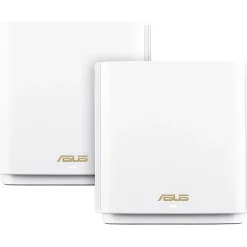 Asus ZenWiFi ET8 ET8 (W-2-PK) Wi-Fi 6 IEEE 802.11ax Wireless Router - 2.40 GHz ISM Band - 5 GHz UNII Band - ET8W2PK