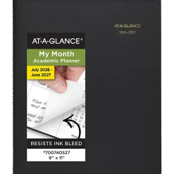 AT-A-GLANCE® Academic 2026-2027 18-Month Monthly Planner, Black, Large, 9