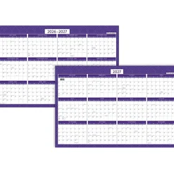 AT-A-GLANCE® BADGE Reversible Erasable Academic and Regular Year 2026-2027 Wall Calendar, Geo, Large, 24