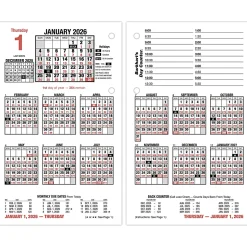 AT-A-GLANCE® Burkhart's Day Counter® 2026 Daily Loose-Leaf Desk Calendar Refill, Large, 4 1/2
