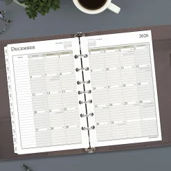 AT-A-GLANCE® 2026 Column Style Weekly Monthly Planner Refill, Loose-Leaf, Desk Size, 5 1/2