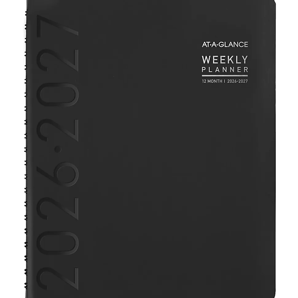 AT-A-GLANCE® Contemporary Academic 2026-2027 Weekly Monthly Planner, Black, Large, 8 1/4" x 11"