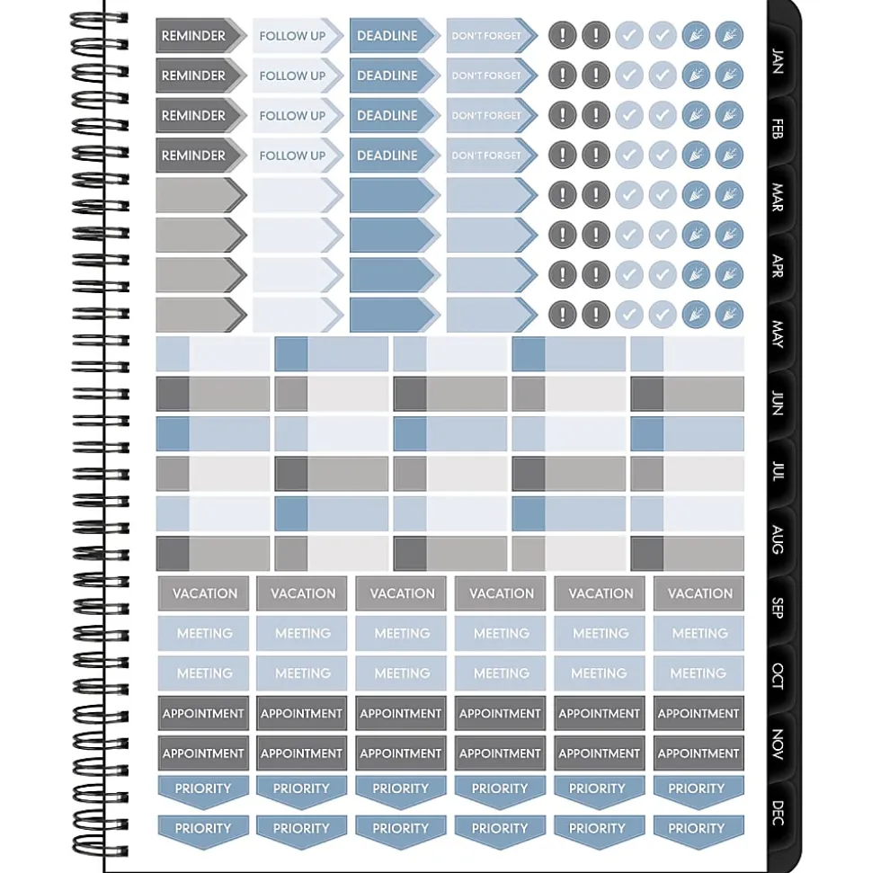 AT-A-GLANCE® Contemporary Lite 2026 Weekly Monthly Planner, Black, Large, 8 1/4" x 11"