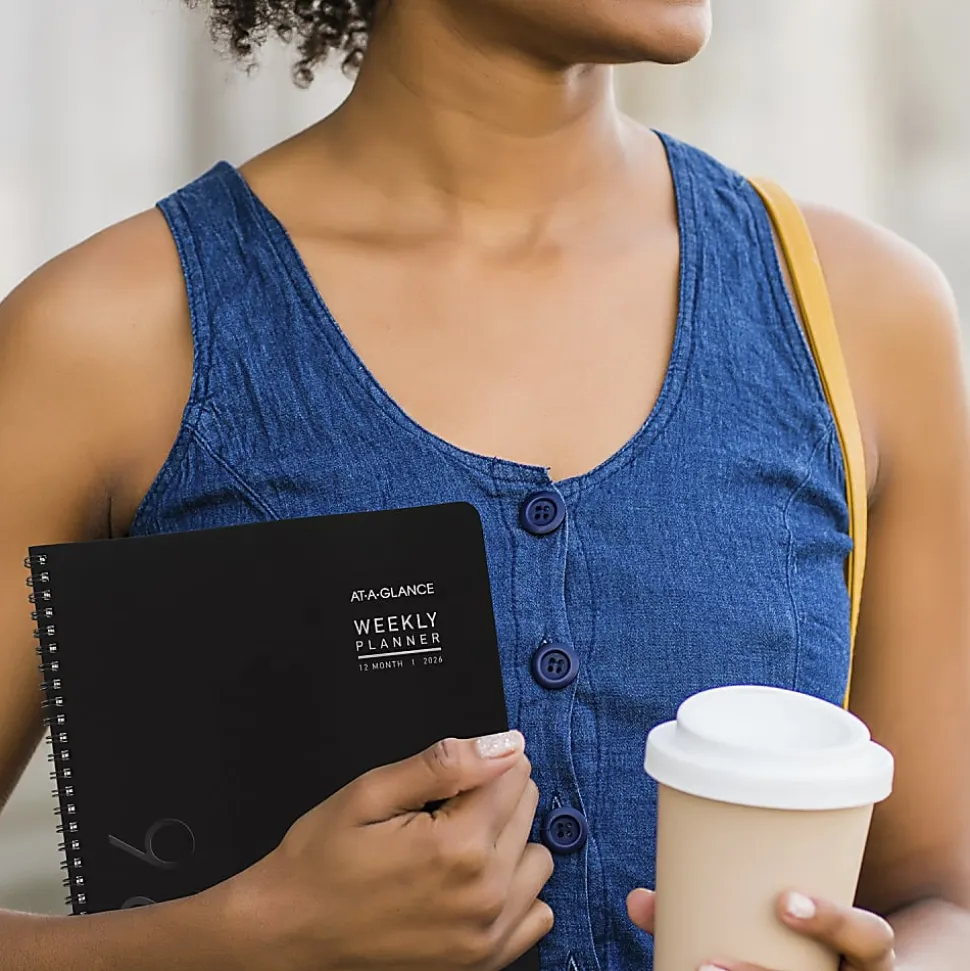 AT-A-GLANCE® Contemporary Lite 2026 Weekly Monthly Planner, Black, Large, 8 1/4" x 11"