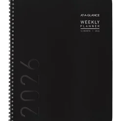 AT-A-GLANCE® Contemporary Lite 2026 Weekly Monthly Planner, Black, Large, 8 1/4