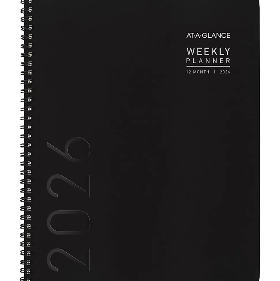 AT-A-GLANCE® Contemporary Lite 2026 Weekly Monthly Planner, Black, Large, 8 1/4" x 11"
