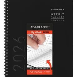 AT-A-GLANCE® Contemporary Lite 2026 Weekly Monthly Planner, Black, Medium, 7