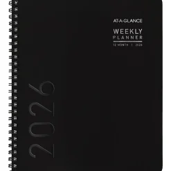 AT-A-GLANCE® Contemporary Lite 2026 Weekly Monthly Planner, Black, Medium, 7