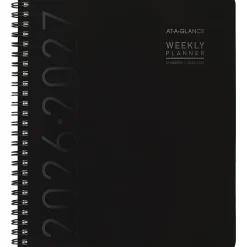 AT-A-GLANCEĀ® Contemporary Lite Academic 2026-2027 Weekly Monthly Planner, Black, Medium, 7" x 8 3/4"