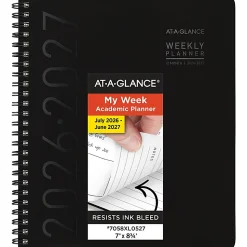 AT-A-GLANCE® Contemporary Lite Academic 2026-2027 Weekly Monthly Planner, Black, Medium, 7