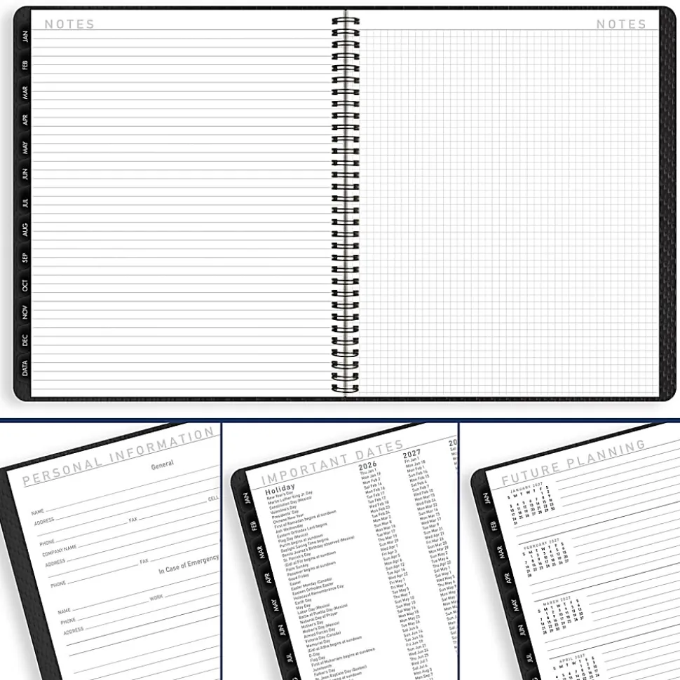 AT-A-GLANCE® Contemporary 2026 Monthly Desk Pad Calendar, Compact, 18" x 11"