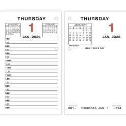 AT-A-GLANCE® 2026 Daily Loose-Leaf Desk Calendar Refill With Weekends, Standard, 3 1/2" x 6"