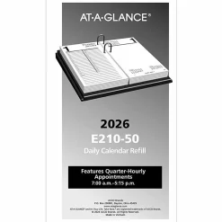 AT-A-GLANCE® 2026 Daily Loose-Leaf Desk Calendar Refill, Standard, 4 1/2