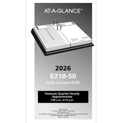 AT-A-GLANCE® 2026 Daily Loose-Leaf Desk Calendar Refill, Standard, 4 1/2