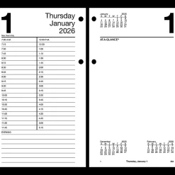 AT-A-GLANCE® 2026 Daily Loose-Leaf Desk Calendar Refill, Standard, 4 1/2