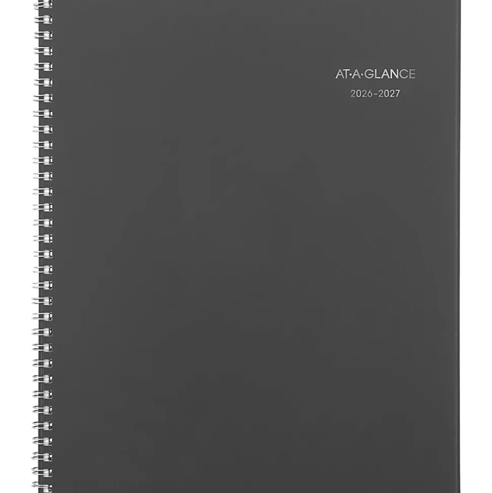 AT-A-GLANCE® DayMinder® Academic 2026-2027 Monthly Planner, Charcoal, Large, 8 1/2" x 11"