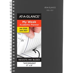 AT-A-GLANCE® DayMinder® Academic 2026-2027 Weekly Monthly Planner, Charcoal, Small, 5