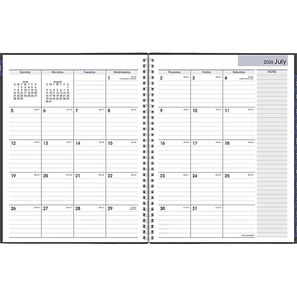AT-A-GLANCE® DayMinder® Academic 2026-2027 Weekly Monthly Appointment Book Planner, Charcoal, Large, 8 1/2" x 11"