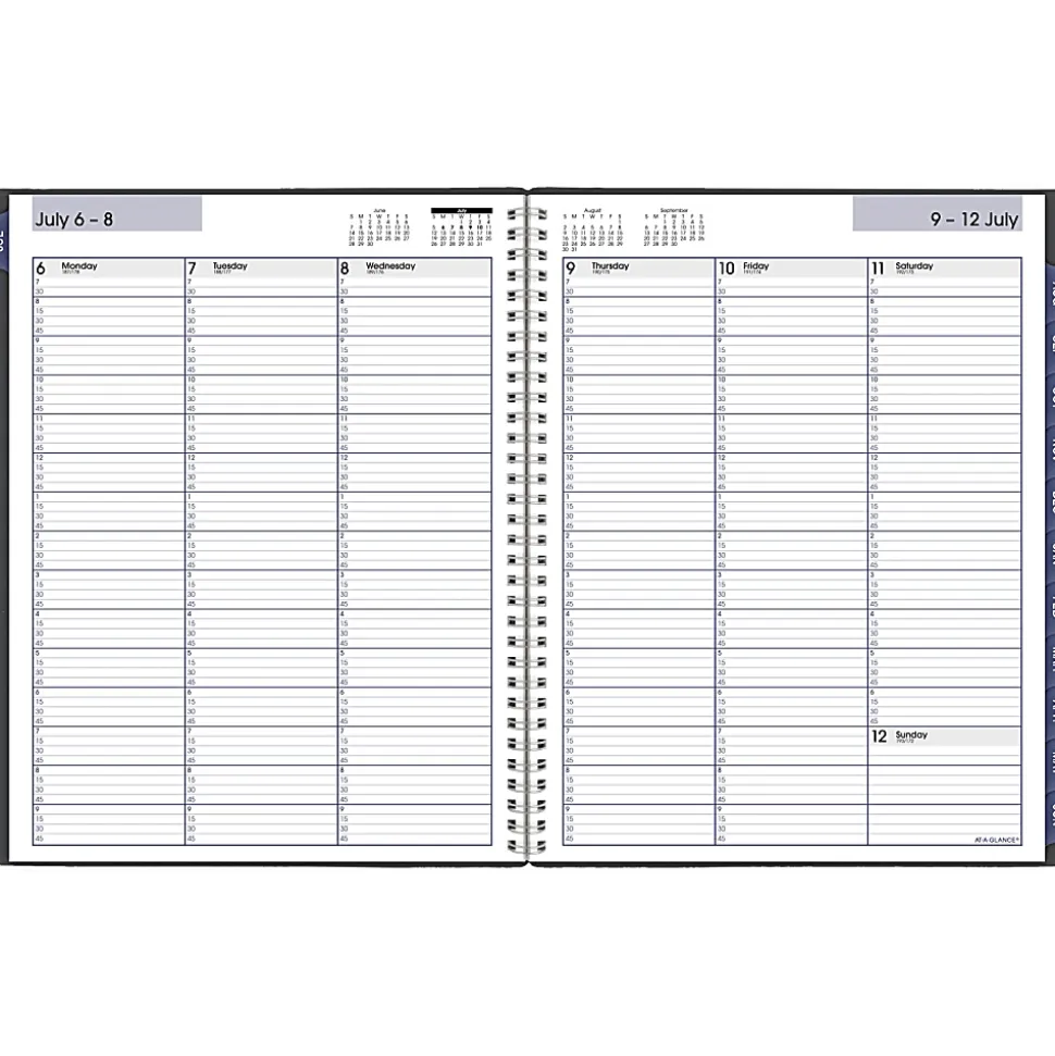 AT-A-GLANCE® DayMinder® Academic 2026-2027 Weekly Monthly Appointment Book Planner, Charcoal, Large, 8 1/2" x 11"