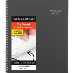 AT-A-GLANCE® DayMinder® Academic 2026-2027 Weekly Monthly Planner, Charcoal, Large, 8 1/2