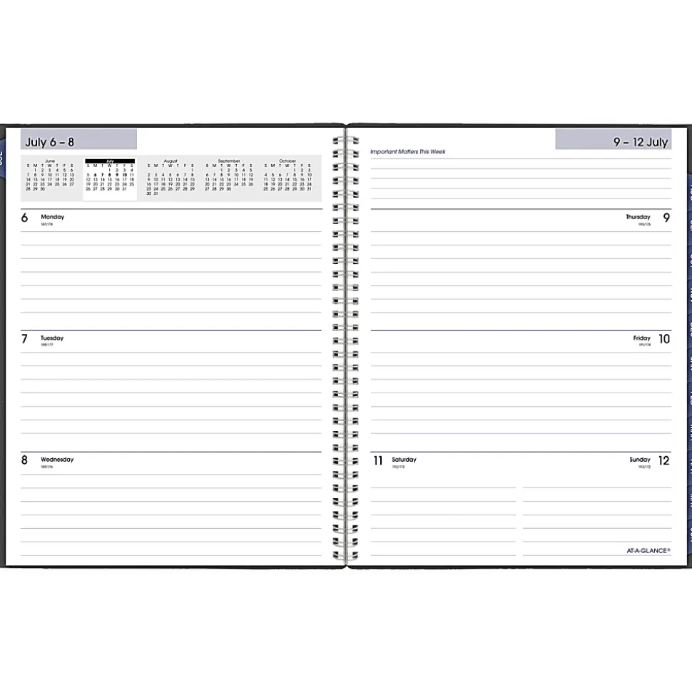 AT-A-GLANCE® DayMinder® Academic 2026-2027 Weekly Monthly Planner, Charcoal, Large, 8 1/2" x 11"