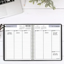 AT-A-GLANCE® DayMinder® 2026 Column Style Weekly Planner, Black, Medium, 7