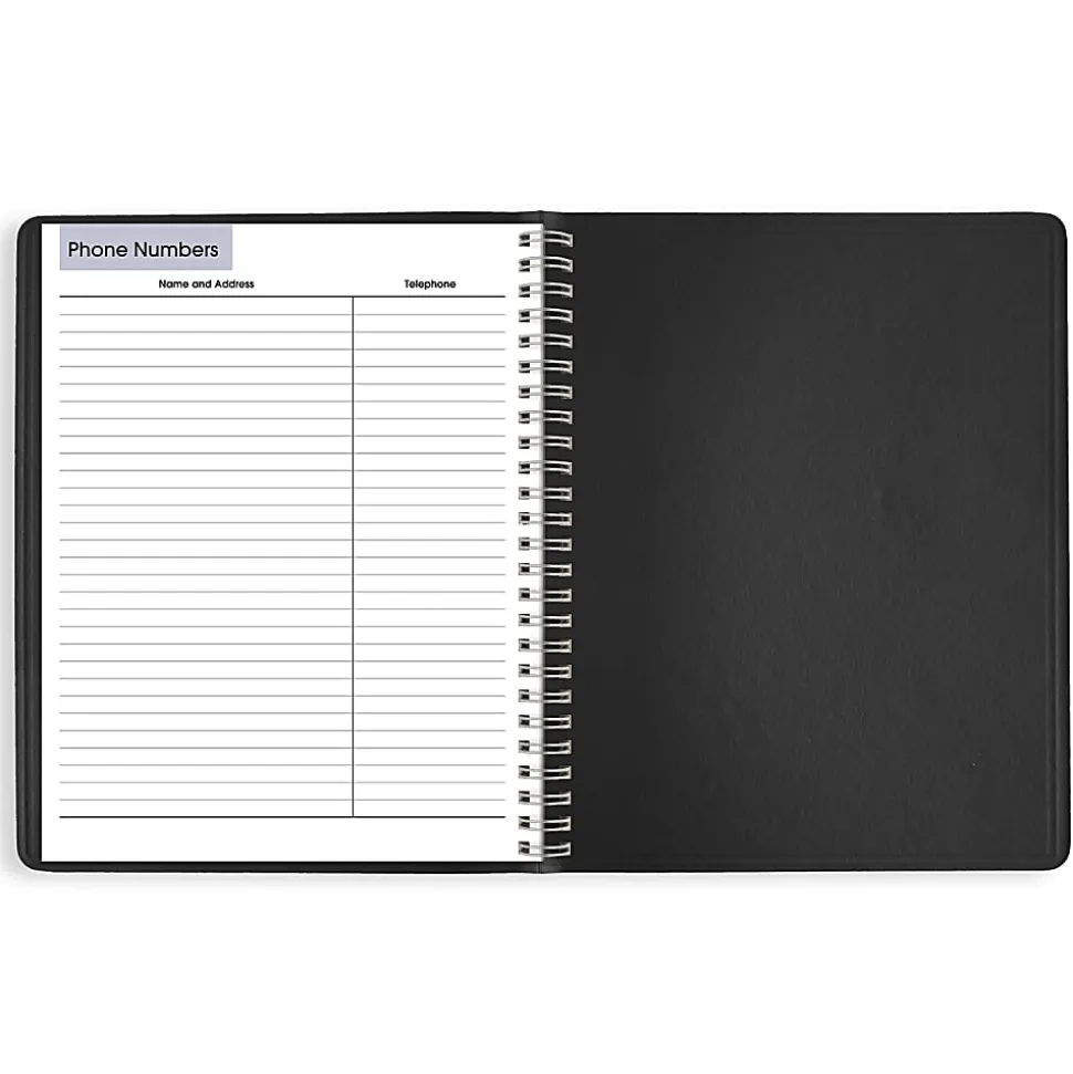 AT-A-GLANCE® DayMinder® 2026 Column Style Weekly Planner, Black, Medium, 7" x 8 3/4"