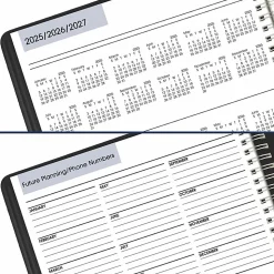 AT-A-GLANCE® DayMinder® 2026 Four Person Daily Appointment Book, Black, Large, 8