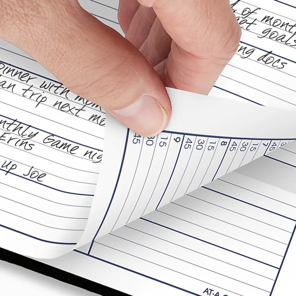 AT-A-GLANCE® DayMinder® 2026 Weekly Appointment Book Planner, Hardcover, Black, Large, 8" x 11"
