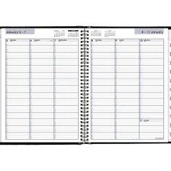 AT-A-GLANCE® DayMinder® 2026 Weekly Appointment Book Planner, Hardcover, Black, Large, 8" x 11"