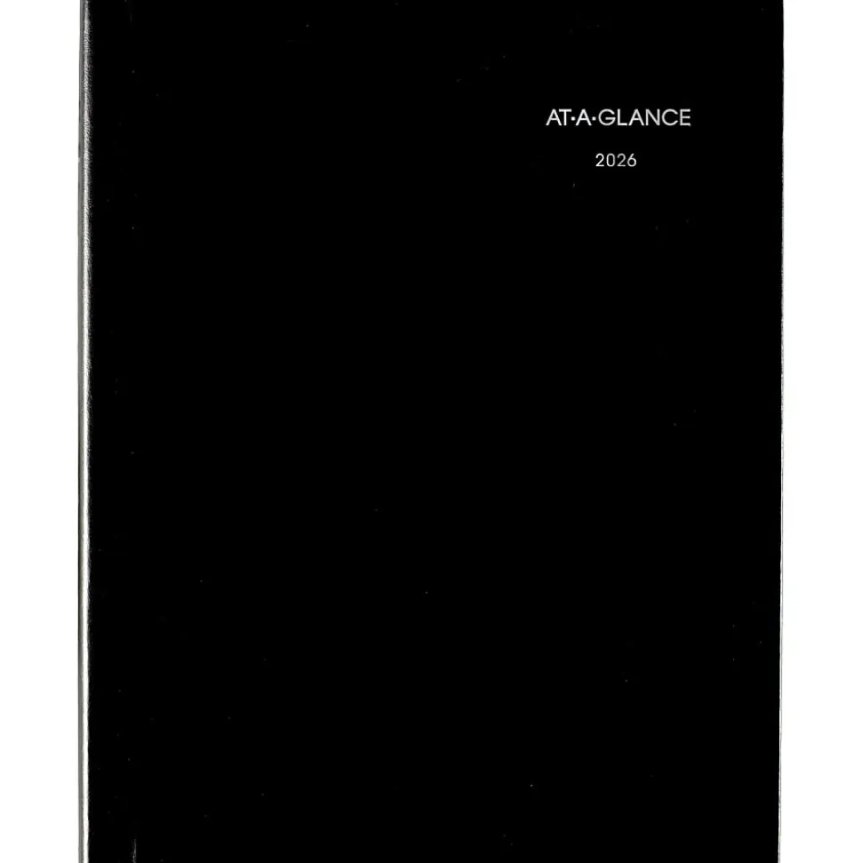 AT-A-GLANCE® DayMinder® 2026 Weekly Appointment Book Planner, Hardcover, Black, Large, 8" x 11"