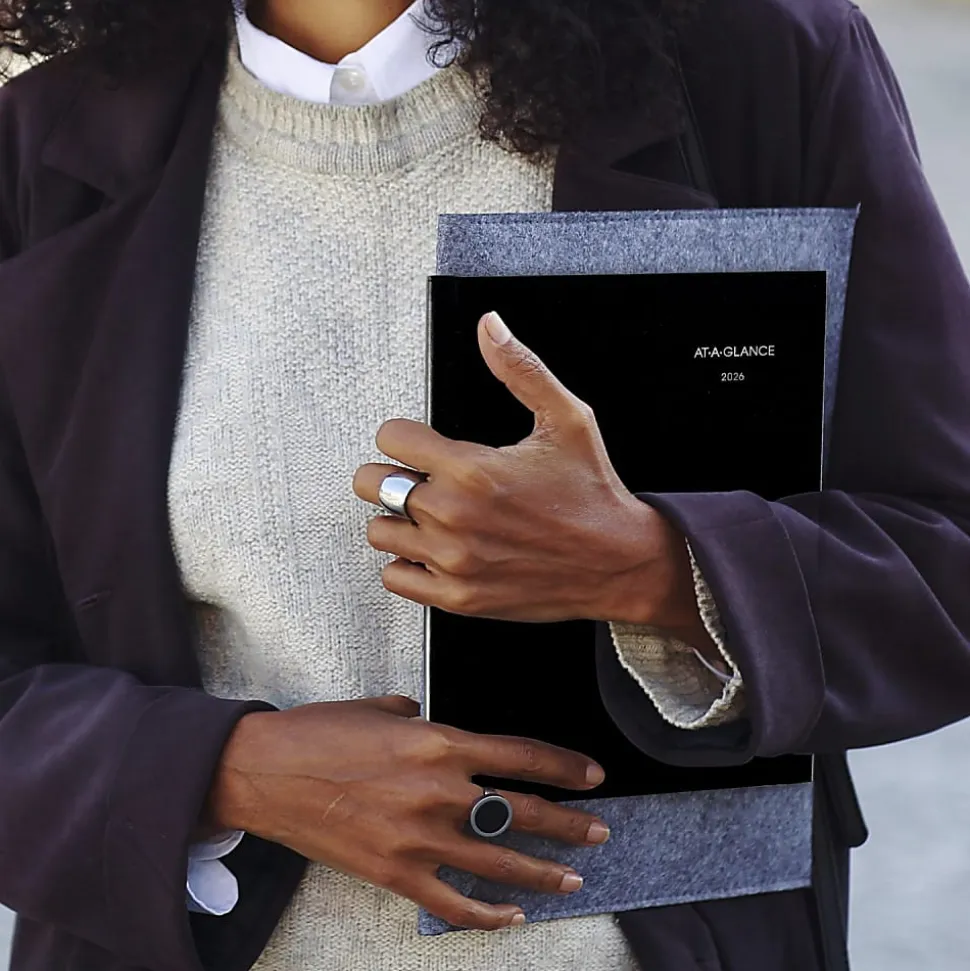 AT-A-GLANCE® DayMinder® 2026 Weekly Appointment Book Planner, Hardcover, Black, Large, 8" x 11"