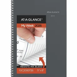 AT-A-GLANCE® DayMinder® 2026 Weekly Monthly Planner, Gray, Small, 5