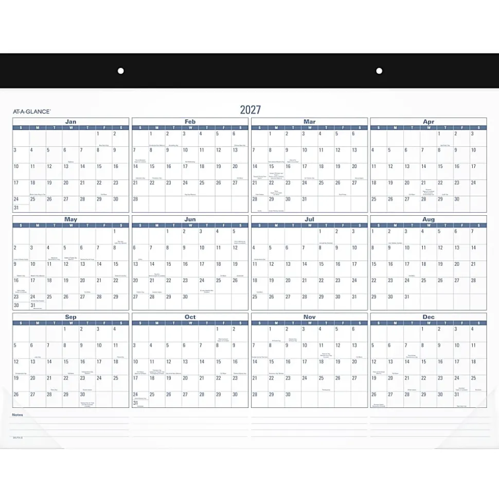 AT-A-GLANCE® 2026 Easy to Read Desk Pad Calendar, Standard, 21 3/4" x 17"
