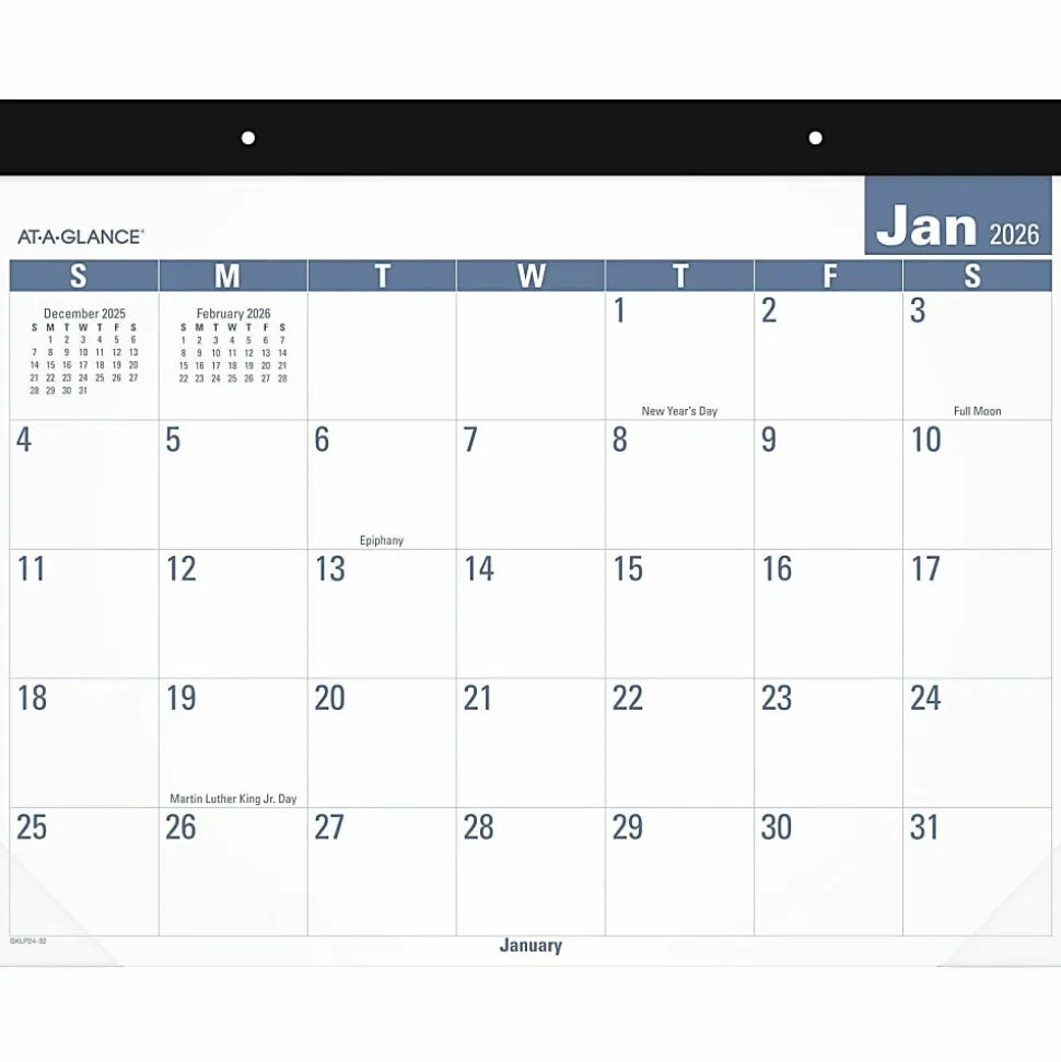 AT-A-GLANCE® 2026 Easy to Read Desk Pad Calendar, Standard, 21 3/4" x 17"
