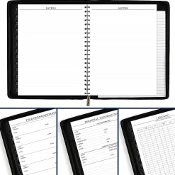 AT-A-GLANCE Executive® 2026 Weekly Monthly Appointment Book with Zipper, Black, Large, 8 1/4