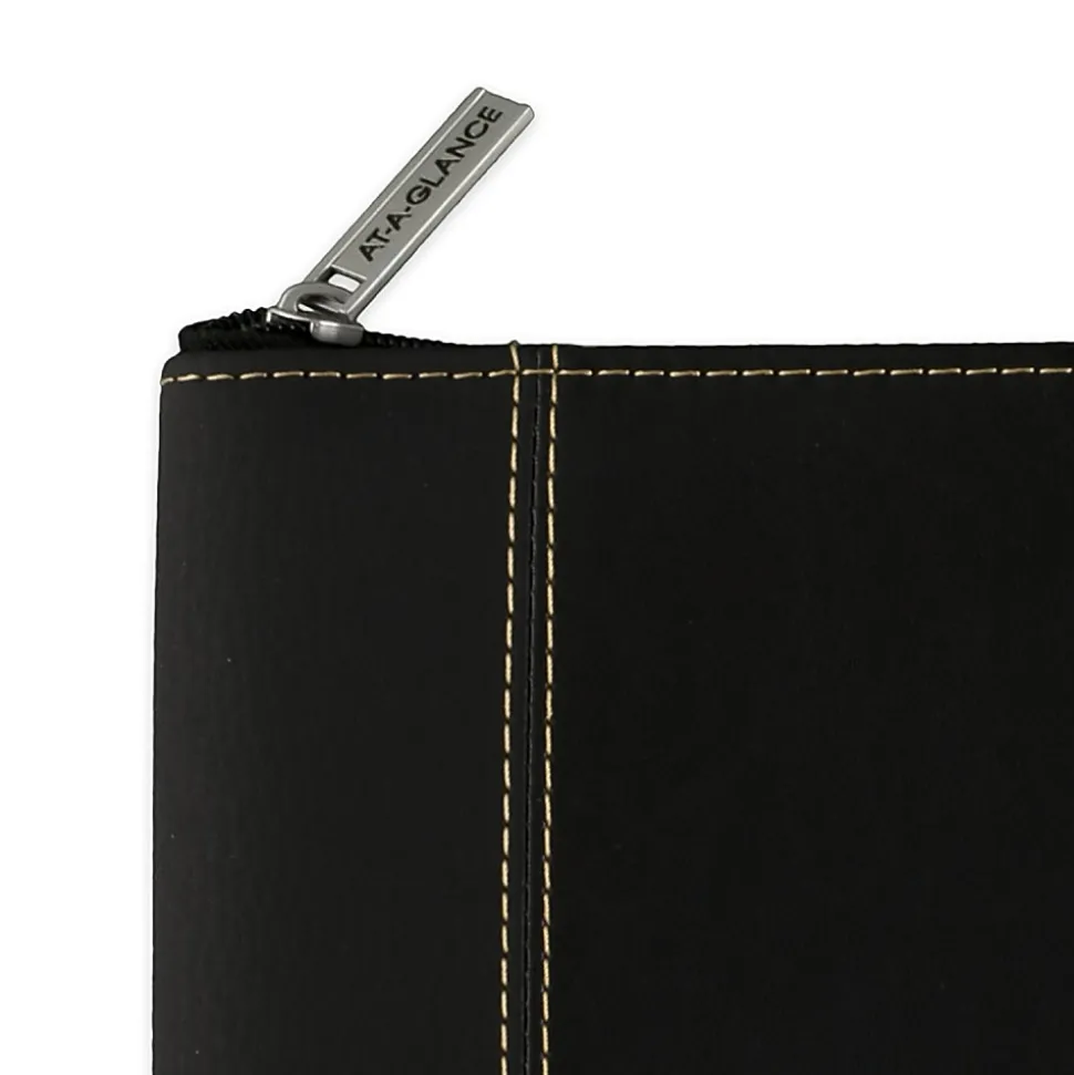 AT-A-GLANCE Executive® 2026 Weekly Monthly Appointment Book with Zipper, Black, Large, 8 1/4" x 11"